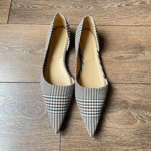 MM6 Maison Margiela plaid pointed flats, size 41